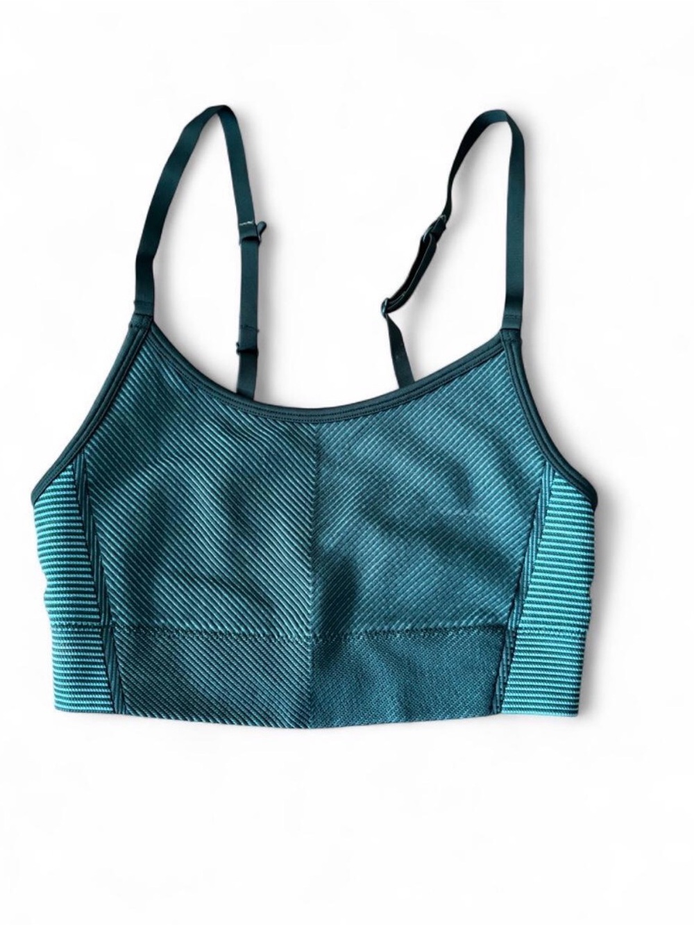 Ribbed Light-Support Sports Bralette in Teal